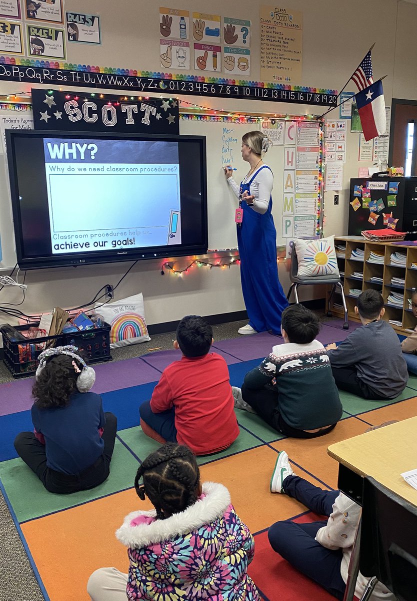 Mrs. Scott’s class was doing great job reviewing over routines and procedures and why it’s important to have/follow them! Starting off the second semester by being proactive and prepared! <a href="/Horn_Dreams_Big/">Horn Elementary</a> <a href="/AliefPASS/">PASS Department</a> <a href="/AliefISD/">Alief ISD</a> #aboveandbeyond #WeAreAlief
