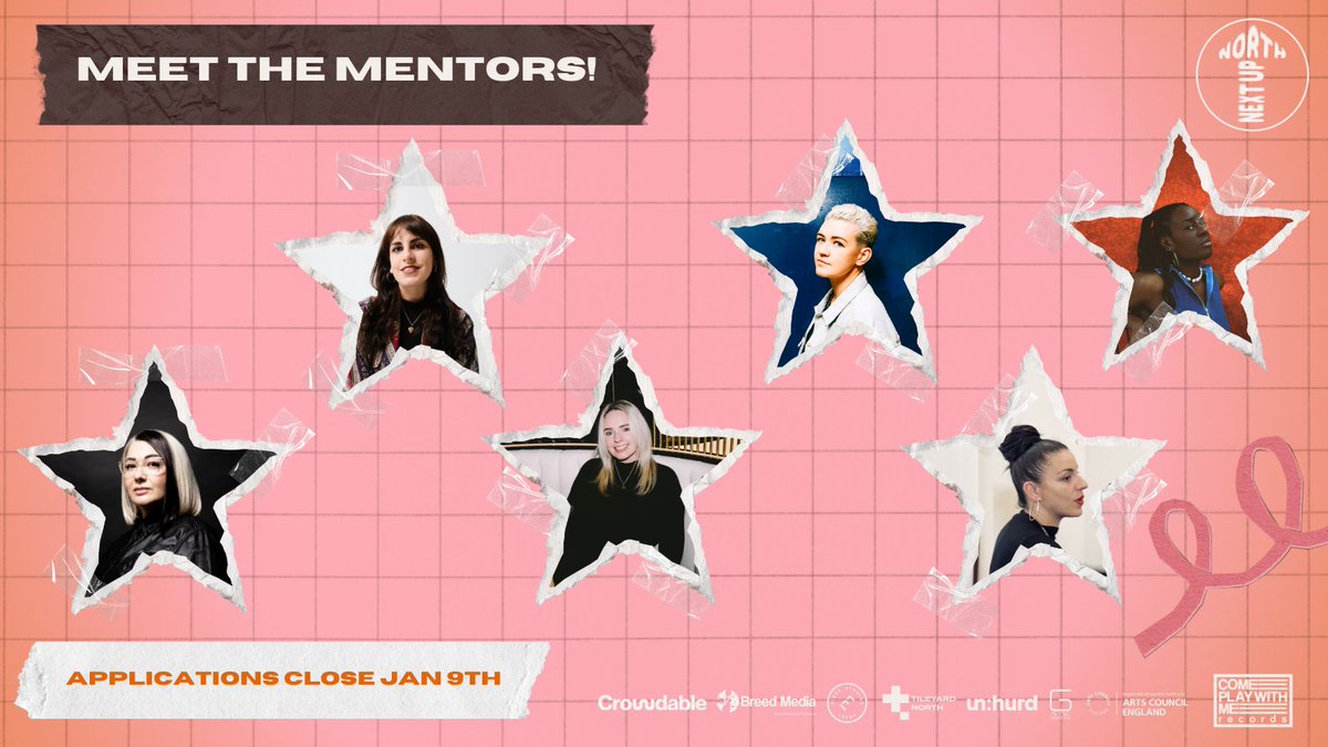 Meet The Next Up North Mentors! 

Martha Cleary  - Radio Plugger / Manager

Nadia Khan - Consultant 

Chelsea Wood - Manager/Sync

Marla Kether - Bassist, DJ, Producer

Christella Litras - MD/Composer 

Sophie Galpin - Musician/Songwriter 

Apply: cpwmrecords.com/pages/next-up-…