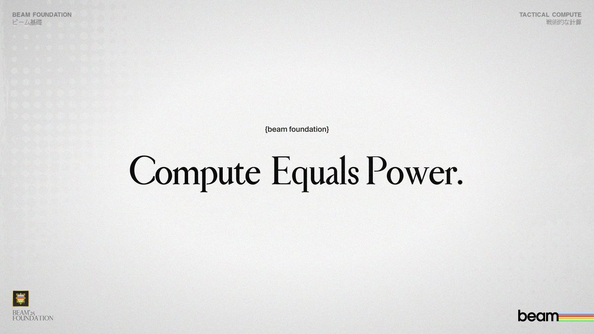 Beam Foundation (@beamfdn) on Twitter photo In this day and age, having access to computing power equals power.
<a href="/tacticalcompute/">TACOM | Tactical Compute</a> leverages this playing field efficiently.
x.com/BeamFDN/status⦠In this day and age, having access to computing power equals power.
<a href="/tacticalcompute/">TACOM | Tactical Compute</a> leverages this playing field efficiently.
x.com/BeamFDN/statusā¦