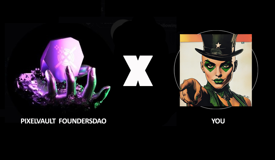 Jonathan Quayle Higgins (@j_quaylehiggins) on Twitter photo We, at <a href="/foundersdao/">Founder's DAO</a> of <a href="/pixelvault_/">Pixel Vault</a> are excited to announce that we are open to collaborations!
If you're interested in partnering with us to create innovative or expand our reach, let's connect and explore the possibilities together.
Whether you're in the art, tech, or We, at <a href="/foundersdao/">Founder's DAO</a> of <a href="/pixelvault_/">Pixel Vault</a> are excited to announce that we are open to collaborations!
If you're interested in partnering with us to create innovative or expand our reach, let's connect and explore the possibilities together.
Whether you're in the art, tech, or