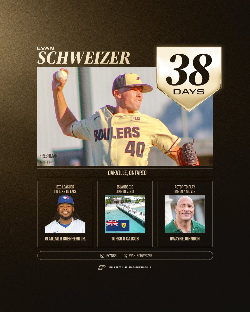 .@Evan_Schweizer is our newest #Boilermaker from North of the Border. At 6-foot-5, he's got the presence &amp; physique to match an elite arm. #BoilerUp 🇨🇦

⚾️ Among Ontario’s Top 25 players in his class by @PrepBaseball
💪 Closed out Shutout W in Futures Showcase at Rogers Centre