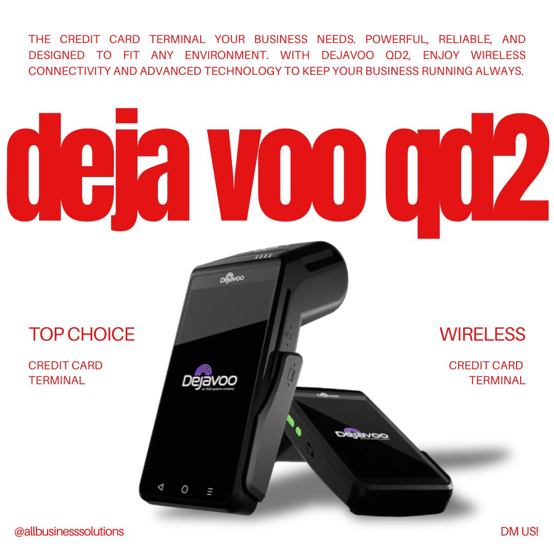 abspos1's tweet image. Swipe, connect, and grow! 💳 

The Dejavoo QD2 is your business&apos;s top choice for reliable, wireless credit card transactions, powerful technology that keeps you moving. 

DM us today! 

#DejavooQD2 #AllBusinessSolutions #PosSystem #CreditCardTerminal