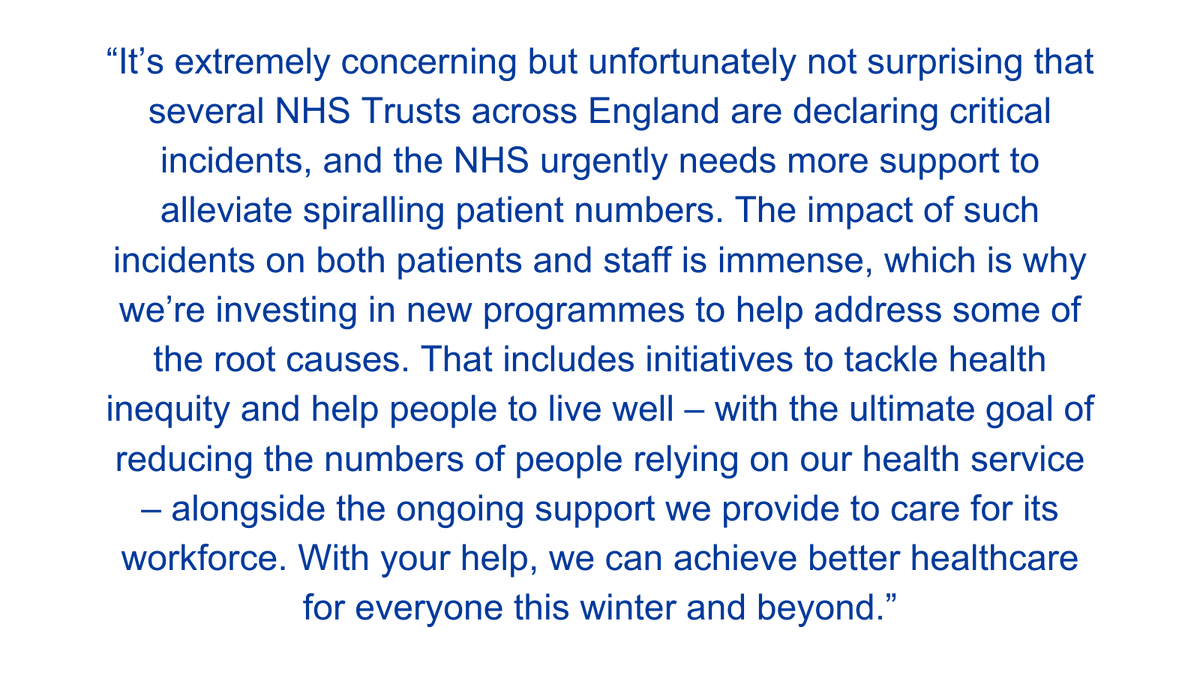 NHS Charities Together π (@nhscharities) on Twitter photo Responding to news from <a href="/standardnews/">Standard News</a> <a href="/StormLNewton/">Storm Newton</a> that a number of hospitals have declared critical incidents, Lizzie Worth, Assistant Director of Programmes, Policy and Partnerships at NHS Charities Together, said: Responding to news from <a href="/standardnews/">Standard News</a> <a href="/StormLNewton/">Storm Newton</a> that a number of hospitals have declared critical incidents, Lizzie Worth, Assistant Director of Programmes, Policy and Partnerships at NHS Charities Together, said:
