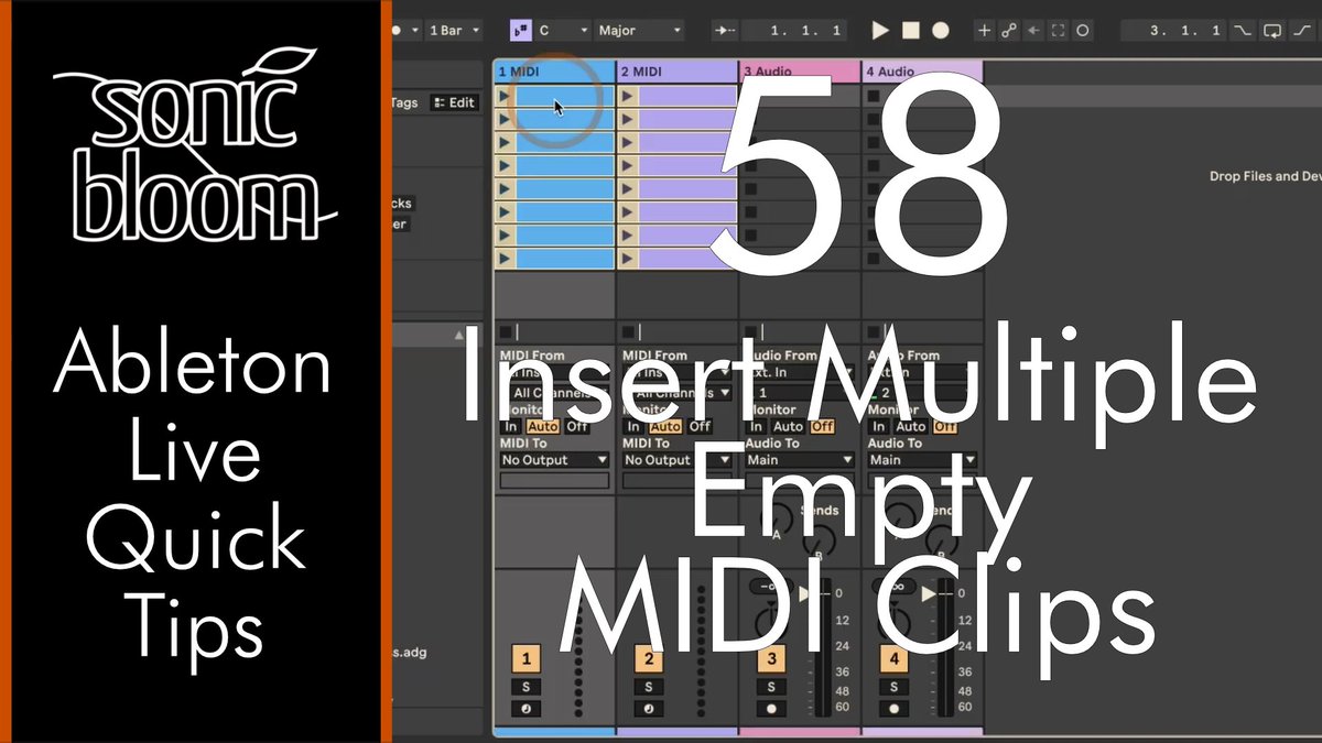 With #Ableton Live 12 we got the new MIDI Tools features. The generators require empty MIDI clips, so we finally got a way to create multiple empty MIDI clips at once. Both in Session and Arrangement View, and across several MIDI tracks. Here's how:
youtu.be/A7hEZ6jxLJY