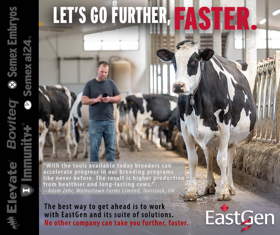 EastGen (@eastgengenetics) on Twitter photo ๐๐๐ง'๐ฆ ๐๐ข ๐๐จ๐ฅ๐ง๐๐๐ฅ, ๐๐๐ฆ๐ง๐๐ฅ.
The best way to get ahead is to work with EastGen and its suite of solutions.
Elevateยฎ, Immunity+ยฎ, Boviteqยฎ, ai24ยฎ, Semex Embryos
No other company can take you further, faster.
eastgen.ca
#EastGen #investedinyourfuture ๐๐๐ง'๐ฆ ๐๐ข ๐๐จ๐ฅ๐ง๐๐๐ฅ, ๐๐๐ฆ๐ง๐๐ฅ.
The best way to get ahead is to work with EastGen and its suite of solutions.
Elevateยฎ, Immunity+ยฎ, Boviteqยฎ, ai24ยฎ, Semex Embryos
No other company can take you further, faster.
eastgen.ca
#EastGen #investedinyourfuture