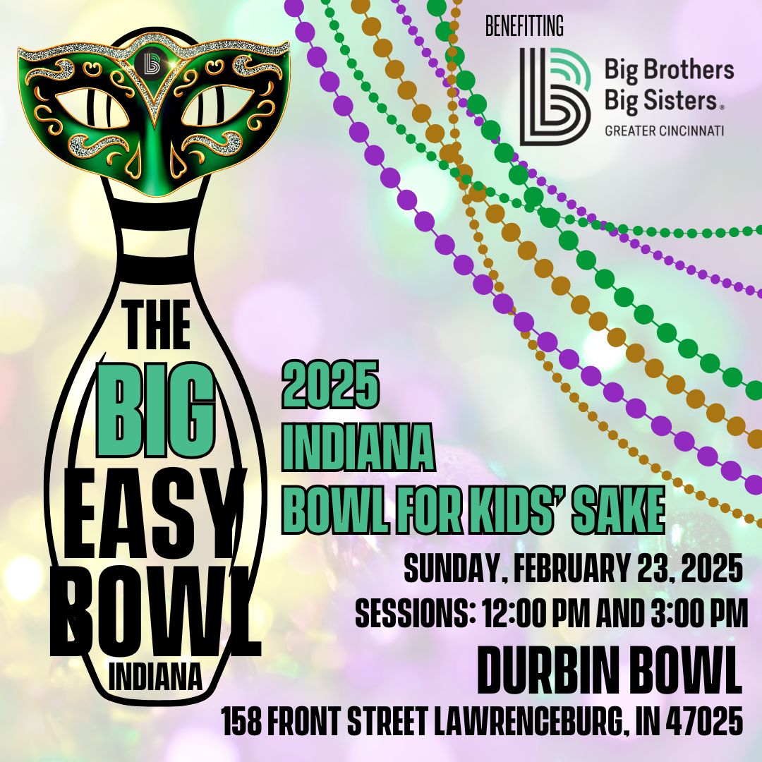 🎳🎉 Get ready to roll for a good cause! Join us at the Indiana Bowl for Kids' Sake on February 23rd, 2025! 🥳

Don’t miss your chance to make a difference in the lives of at-risk youth in our community. Lanes and time slots fill up fast—sign up TODAY!

donate.bigsforkids.org/campaigns/3549…