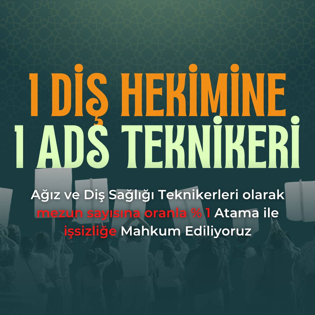 Ağız Ve Diş sağlığı Hastanelerine
Ağız ve Diş sağlığı Merkezlerine
Alanında eğitim almış Her Diş Hekimine Bir Ağız ve Diş Sağlığı Teknikeri talep ediyoruz
@diskamu <a href="/drmemisoglu/">Prof. Dr. Kemal Memişoğlu</a>
<a href="/TDB_TDA/">Türk Dişhekimleri Birliği</a> <a href="/suayipbirinci/">Doç. Dr. Şuayıp Birinci</a>
<a href="/saglikbakanligi/">T.C. Sağlık Bakanlığı</a> <a href="/kursatkirbiyik/">H. Kürşat KIRBIYIK</a>
#BanaSor