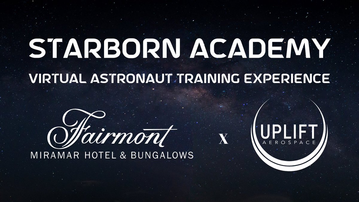 Uplift Aerospace (@upliftaerospace) on Twitter photo Launching education and entertainment to new heights! 🚀 <a href="/upliftaerospace/">Uplift Aerospace</a> ($NRPI) has partnered with the iconic <a href="/FairmontHotels/">FairmontHotels</a> Miramar Hotel & Bungalows to bring the immersive Starborn Academy Virtual Astronaut Training experience to their patrons.
Stay tuned for more details Launching education and entertainment to new heights! 🚀 <a href="/upliftaerospace/">Uplift Aerospace</a> ($NRPI) has partnered with the iconic <a href="/FairmontHotels/">FairmontHotels</a> Miramar Hotel & Bungalows to bring the immersive Starborn Academy Virtual Astronaut Training experience to their patrons.
Stay tuned for more details