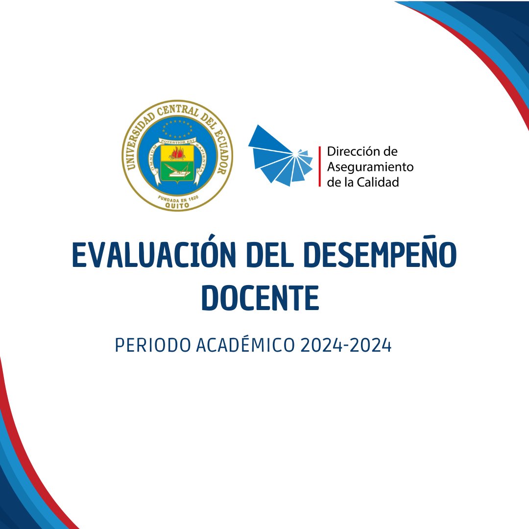 calidadUCE's tweet photo. ¡Evaluación Docente! 🧑‍🏫👩‍🏫
👋👋Queremos invitarte a ser parte de este importante proceso. Este tu oportunidad para contribuir a la mejora continua de nuestra institución. @lacentralec #UCE #UCentral #EvaluaciónDocente #Centralinos https://t.co/5CarRFfgIL