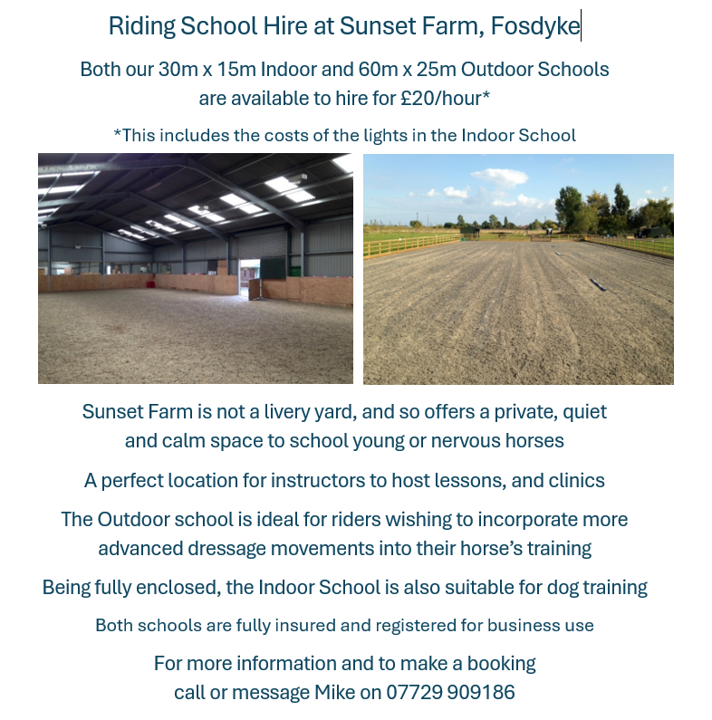 InspiredEAL's tweet photo. A quick reminder to horse riders in South Lincolnshire that we’re happy to hire out both our indoor and outdoor schools. #riding #dressage #forhire #dogagility #horseriding #lincsconnect https://t.co/O36WQYCSdJ