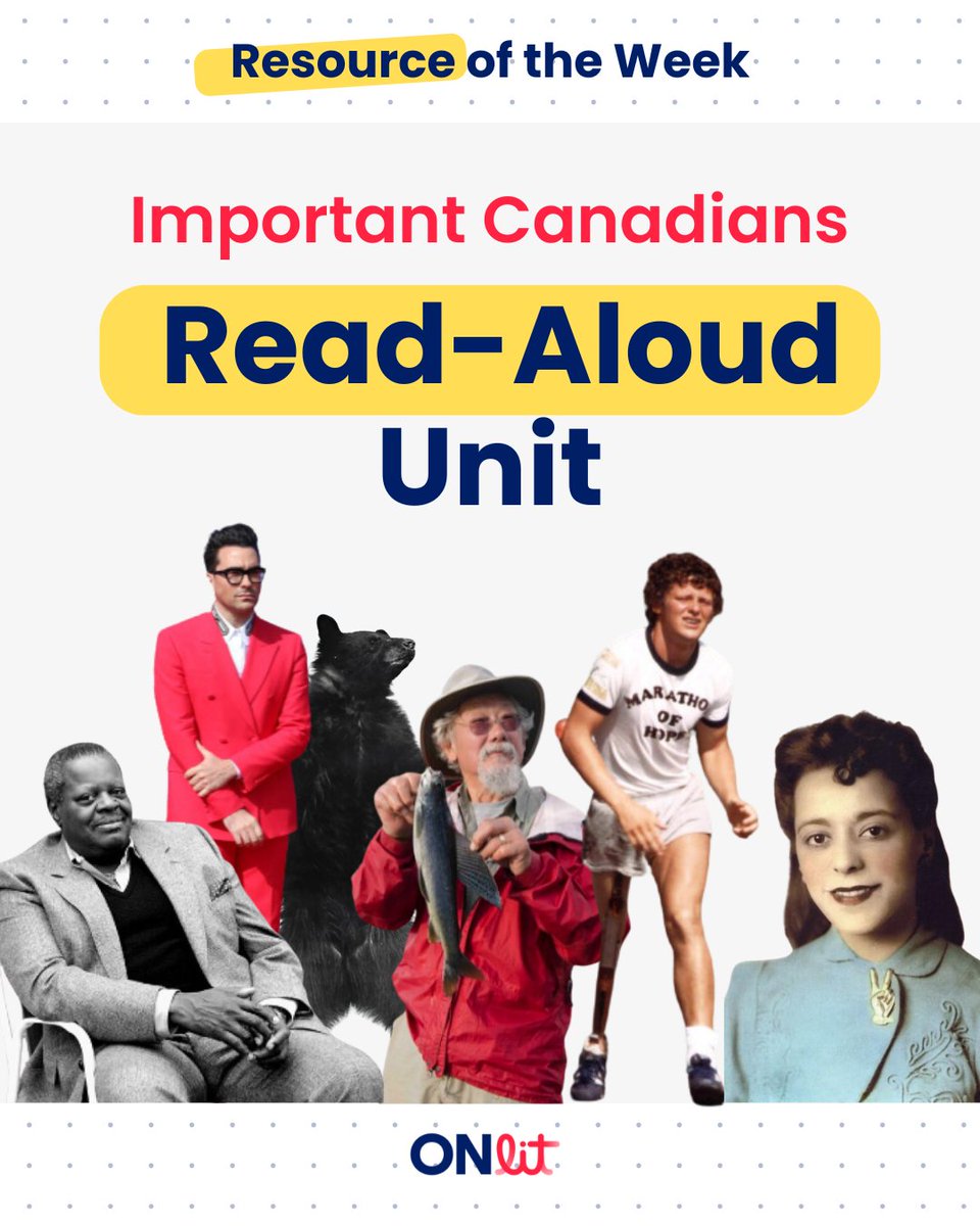 🇨🇦This language &amp; social studies unit for K &amp; G1 focuses on 10 Important Canadians. Each lesson includes a teacher read-aloud, slideshow, vocabulary, and comprehension questions. Featured figures: Dan Levy, David Suzuki, Terry Fox, and more!
onlit.org/resource/impor…