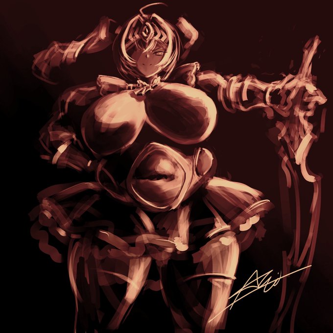 ひさびさにこういう感じの描き方した 