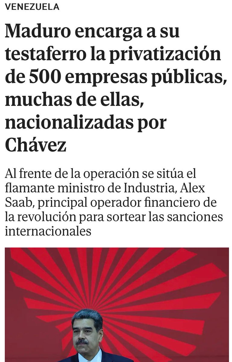 El régimen Arcista, huérfano de apoyo ciudadano y desesperado por prorrogarse, decidió crear más empresas estatales, sin considerar las 32 deficitarias existentes. ¿Ideología o negocio?
Que ironía: ¡Maduro inició la privatización de 500 empresas públicas!