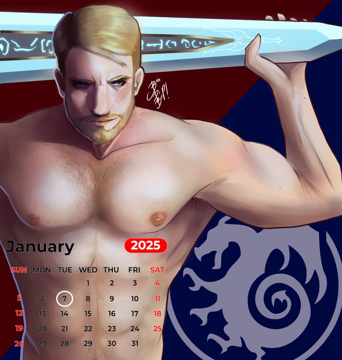 HEY!! I participated in this super cool collab with amazing artists from the Smite community!! 

Here is my entry featuring King Arthur for January 👑❤️‍🔥 Hope you all like it!