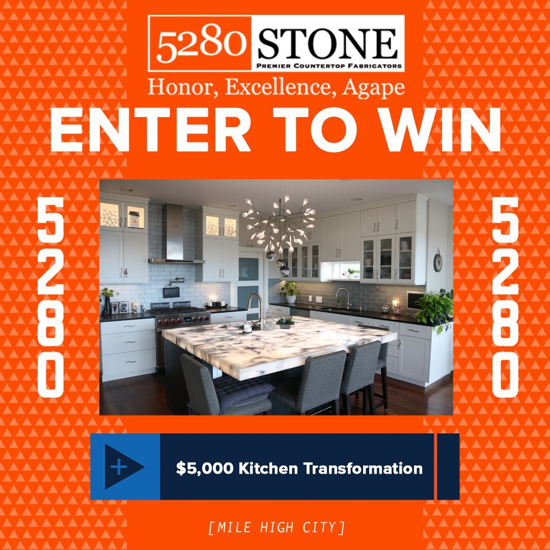 Enter for a chance to win a $5,000 kitchen transformation with new kitchen countertops from #5280Stone!
 
One lucky winner will be selected to elevate their kitchen with Colorado's premier countertop fabricator. 

🔗 » buff.ly/3DWmL4r 
 
#ElevateYourExpectations