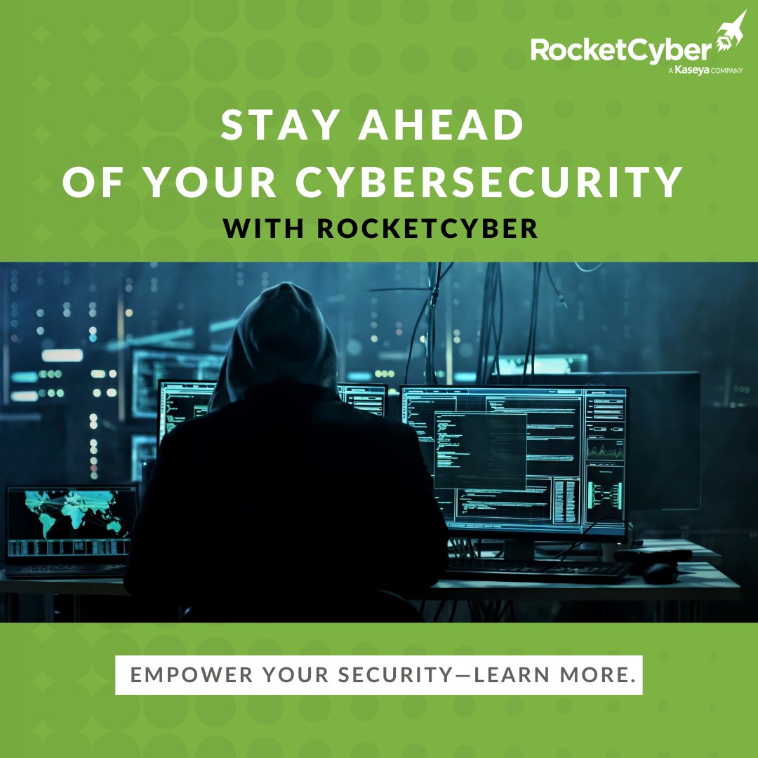 Unlock your full potential in cybersecurity! Get ahead of threats with advanced monitoring tools and a resource library at your fingertips with RocketCyber. 🚀

Learn more: bit.ly/3DAQz6B

#ManagedSOC #SOC #Cybersecurity #MDR