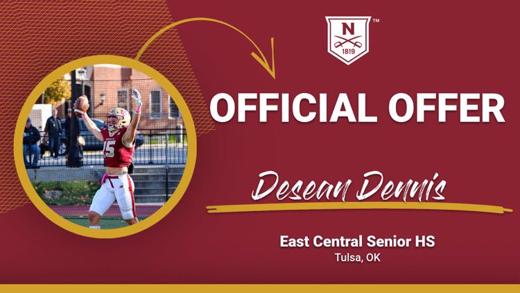 Desean “Thr33zzy” Dennis🎲 (@dennisdesean) on Twitter photo After a good conversation with <a href="/THEcoachRussell/">Bill Russell</a> I’m blessed to receive an offer from Norwich University! <a href="/CoachJimmerson/">Antwain Jimmerson</a> After a good conversation with <a href="/THEcoachRussell/">Bill Russell</a> I’m blessed to receive an offer from Norwich University! <a href="/CoachJimmerson/">Antwain Jimmerson</a>