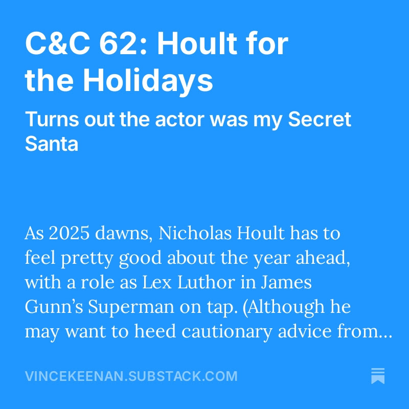 ICYMI at Cocktails &amp; Crime: I watched all three of Nicholas Hoult's year-end movies. Plus Alex Segura's ALTER EGO and a chilling article on how Netflix movies are warping Hollywood. Link in the pinned tweet.