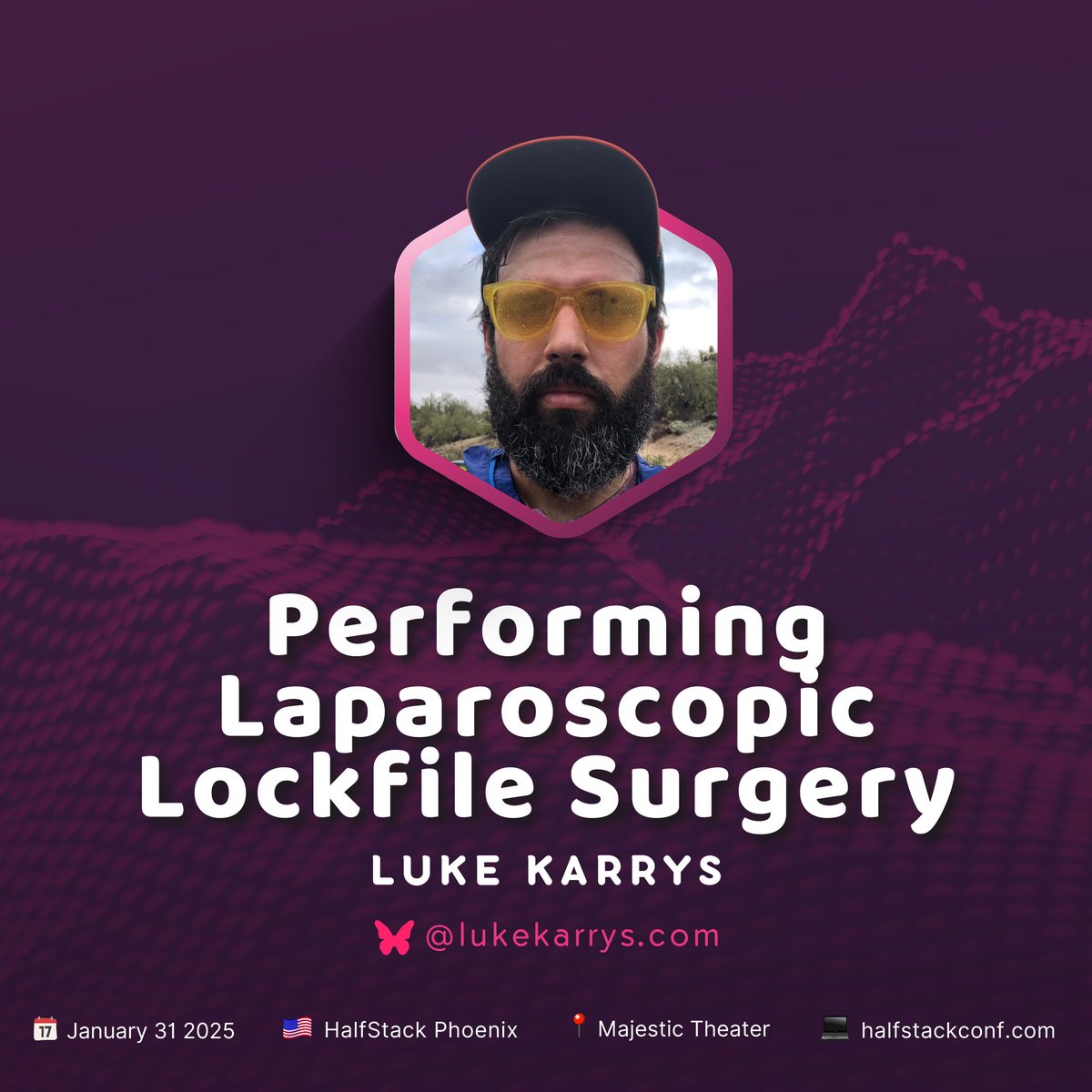 HalfStack Events (@halfstackconf) on Twitter photo Catch <a href="/lukekarrys/">๐ฆ@lukekarrys.com</a> at HalfStack Phoenix as he presents โ๐๐๐ซ๐๐จ๐ซ๐ฆ๐ข๐ง๐ ๐๐๐ฉ๐๐ซ๐จ๐ฌ๐๐จ๐ฉ๐ข๐ ๐๐จ๐๐ค๐๐ข๐ฅ๐ ๐๐ฎ๐ซ๐ ๐๐ซ๐ฒ.โ
Discover a surgical approach to lockfile challenges with humor.
halfstackconf.com/phoenix
#HalfStack #Phoenix #DevTalk Catch <a href="/lukekarrys/">๐ฆ@lukekarrys.com</a> at HalfStack Phoenix as he presents โ๐๐๐ซ๐๐จ๐ซ๐ฆ๐ข๐ง๐ ๐๐๐ฉ๐๐ซ๐จ๐ฌ๐๐จ๐ฉ๐ข๐ ๐๐จ๐๐ค๐๐ข๐ฅ๐ ๐๐ฎ๐ซ๐ ๐๐ซ๐ฒ.โ
Discover a surgical approach to lockfile challenges with humor.
halfstackconf.com/phoenix
#HalfStack #Phoenix #DevTalk