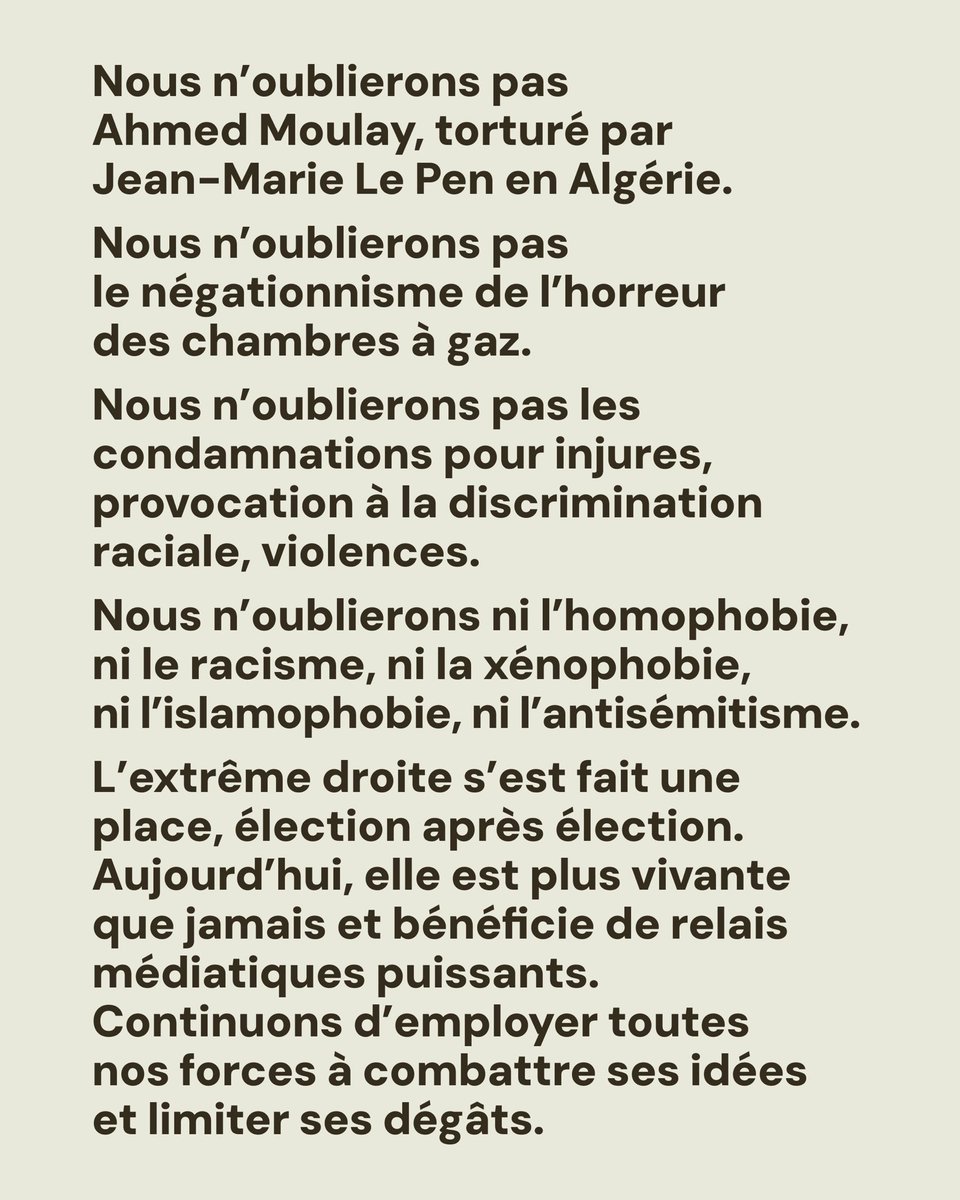 Un homme est mort, ses idées sont malheureusement plus vivantes que jamais.