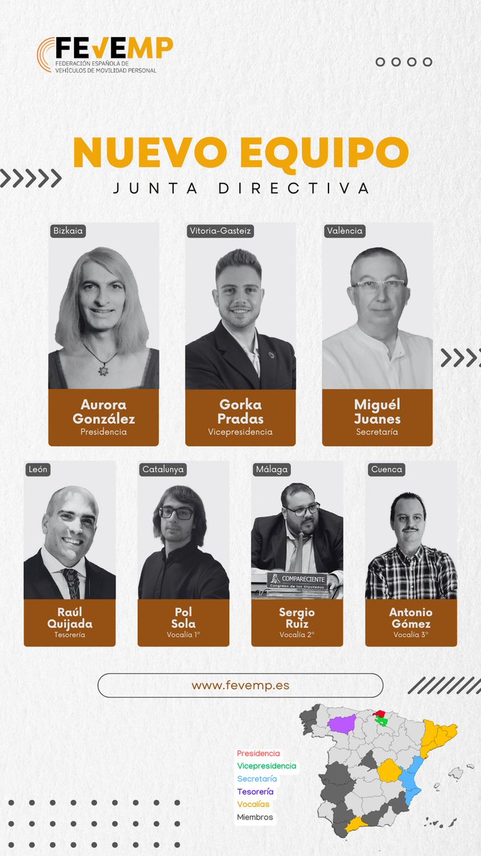 Tras la Asamblea Ordinaria de 2024, ¡esta es la nueva Junta Directiva renovada para 2025-27! 👥️

Formada por 7 miembros, trabajará durante dos años de legislatura para lograr los objetivos más importantes.

✨¡Bienvenidos los nuevos miembros de la Junta, y Feliz Año Nuevo!✨️