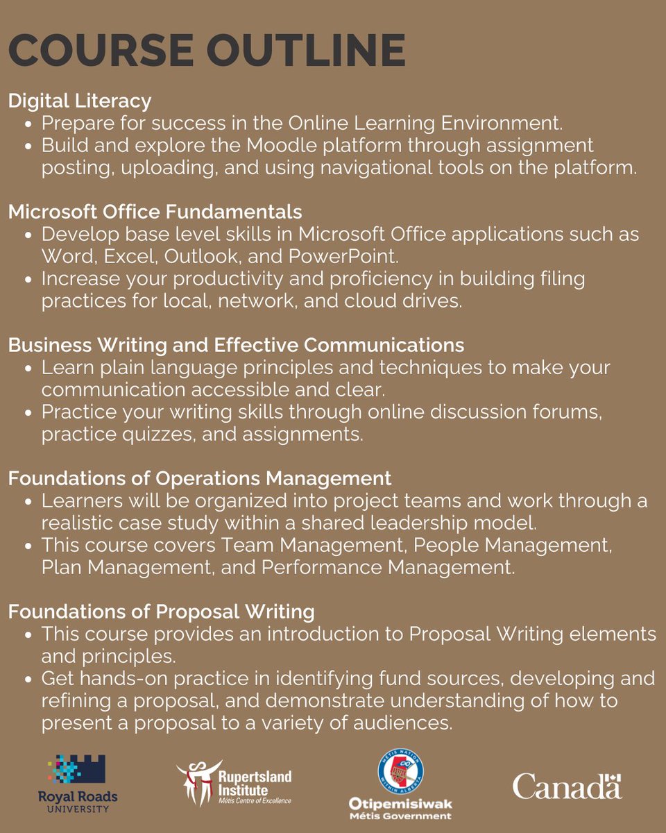 rupertslandorg's tweet image. Kick off 2025 by enrolling in a 23-week online Professional Project Administrator Certification with Rupertsland Institute and Royal Roads University ๐ป
Interested in Project Administration? Fill out this form to show your interest:
#ProjectAdmin #RLI #RoyalRoads