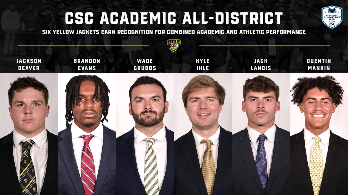 Randolph-Macon College Athletics (@rmcathletics) on Twitter photo 6 from <a href="/RMCfootball/">𝗥𝗔𝗡𝗗𝗢𝗟𝗣𝗛-𝗠𝗔𝗖𝗢𝗡 𝗙𝗢𝗢𝗧𝗕𝗔𝗟𝗟</a> earn CSC Academic All-District honors. #SWARMSZN #d3fb rmcathletics.com/news/2025/1/7/… 6 from <a href="/RMCfootball/">𝗥𝗔𝗡𝗗𝗢𝗟𝗣𝗛-𝗠𝗔𝗖𝗢𝗡 𝗙𝗢𝗢𝗧𝗕𝗔𝗟𝗟</a> earn CSC Academic All-District honors. #SWARMSZN #d3fb rmcathletics.com/news/2025/1/7/…