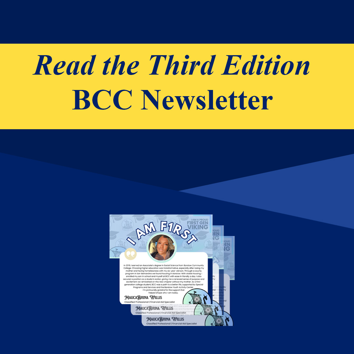 The latest edition of the BCC Newsletter is out now! 👉 bit.ly/newslettervolu…

#BarstowCommunityCollege #BCC  #WinterNewsletter #BarstowUpdates #BarstowCommunity #CelebrateBarstow