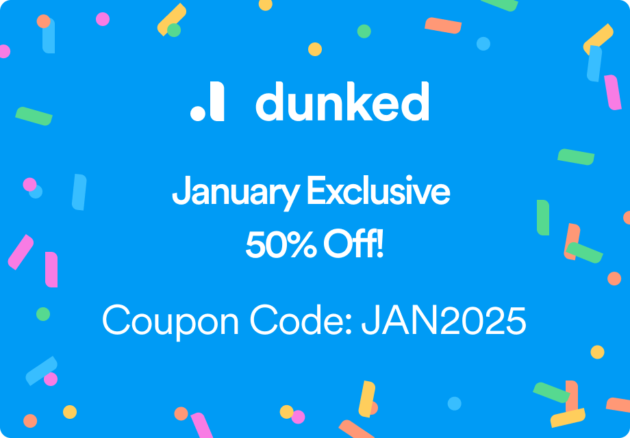 🎉 Kick off 2025 with a fresh start! It's time to build your dream portfolio on Dunked and get 50% off! Use code JAN2025 at checkout. Don’t miss out — dunked.com #NewYearsResolution