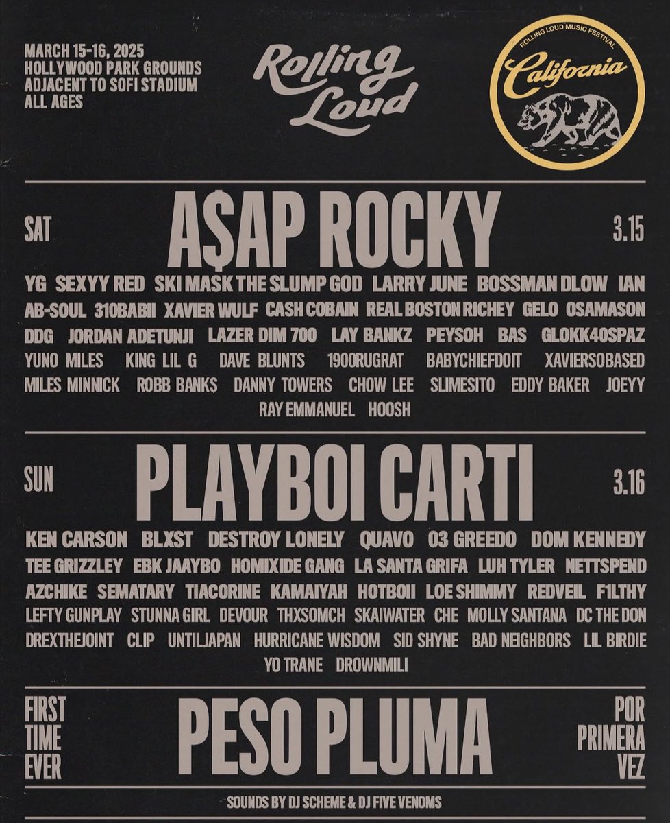 DJSCHEME_'s tweet image. Rollingloud LA California!
Sounds By Me🎵🤍

RT This &amp;amp; Tag A Friend! 
Giving Away 4 VIP Passes!! Go Go Go!!