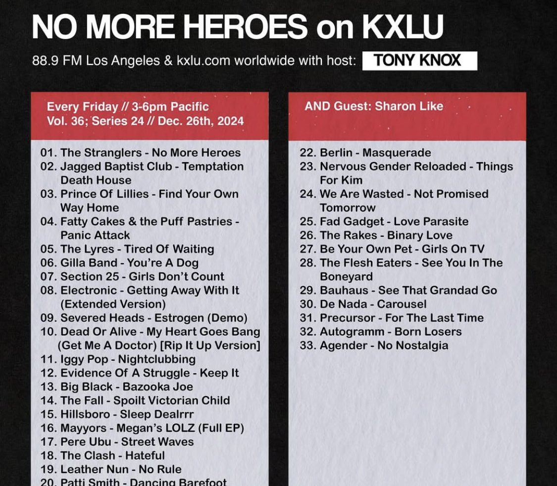 Thanks <a href="/KXLU889/">KXLU 88.9 FM</a> / <a href="/tonykxlu/">Tony Knox</a>  / <a href="/sharonlikemusic/">sharonlike</a> for cranking Prince Of Lilies on your most rad radio show in Los Angeles. Go see the band live at The Viper Room on Saturday January 18. Prince Of Lilies on Spotify: open.spotify.com/wrapped/share/…