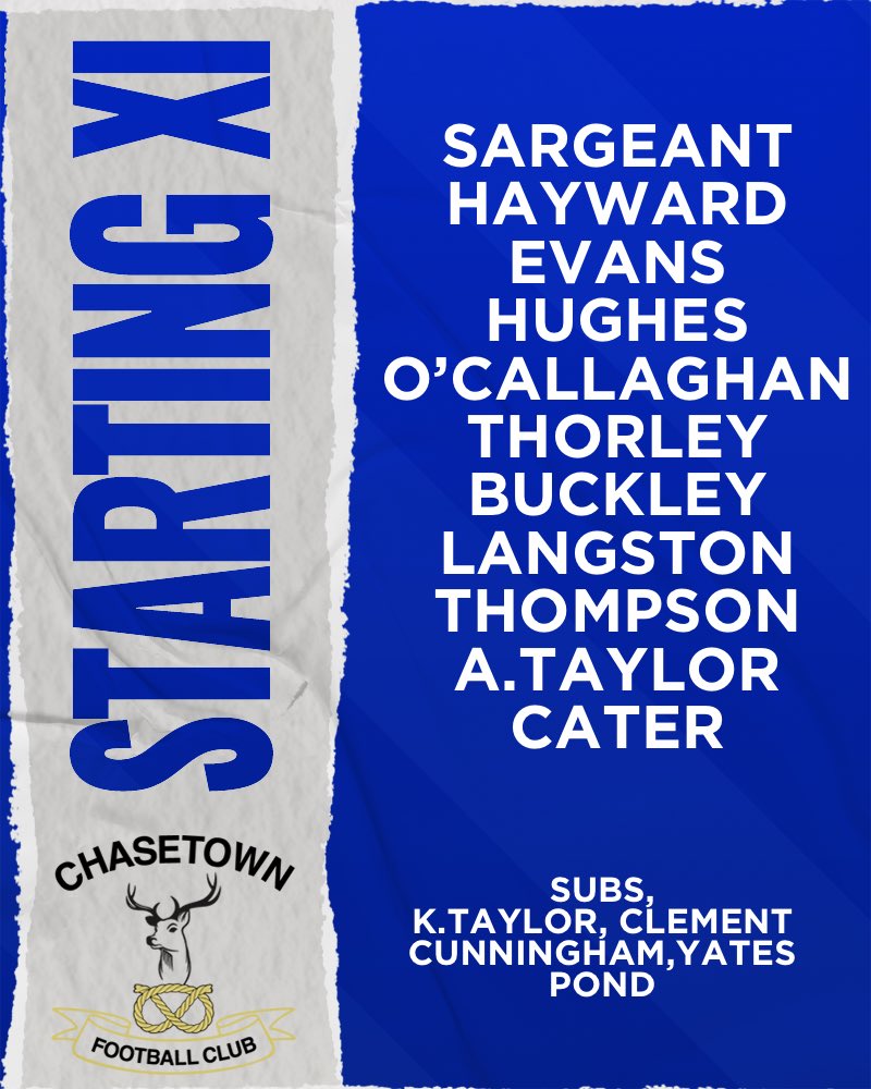 Here’s our lineup for our match against <a href="/broctonfc/">Brocton FC</a> tonight in the Walsall senior Cup💙⚽️ #upthescholars