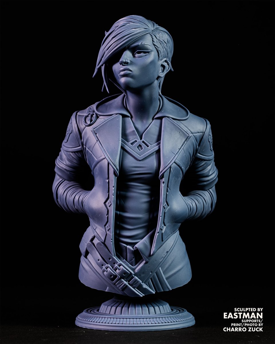 Made some Arcane fan art after finally finishing season 1. Sculpted in #zbrush by me, and 3D printed by
@charrozuck.