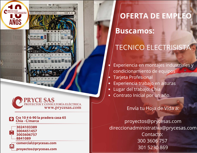prycesas's tweet photo. Estamos en la búsqueda de un Técnico Electricista: https://t.co/cxySrwO06e