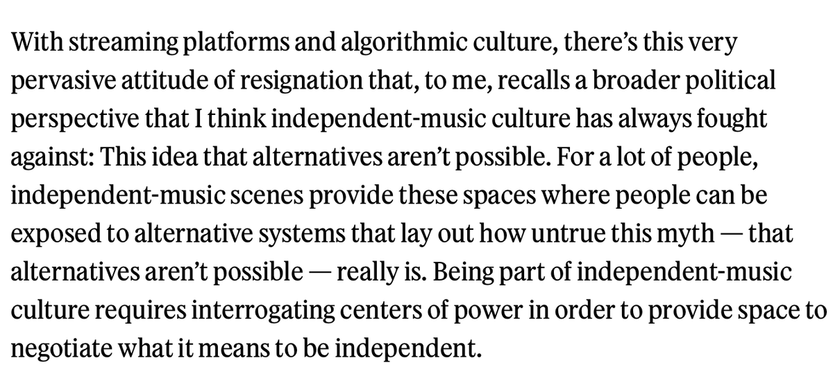 .<a href="/RollingStone/">Rolling Stone</a> talks to <a href="/lizpelly/">liz pelly</a> about her new book, and she reminds us that part of the point is to imagine a better world and make it real.