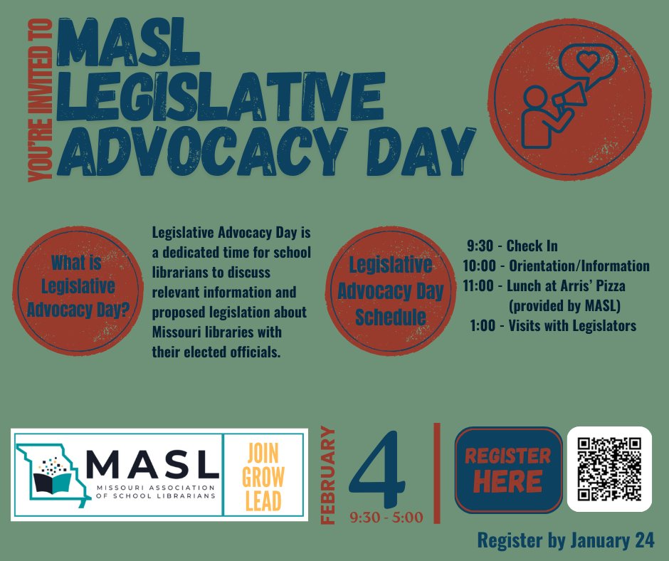 Make plans to join MASL for Advocacy Day! The link to register is:  forms.gle/TNE284eyML9kYT…