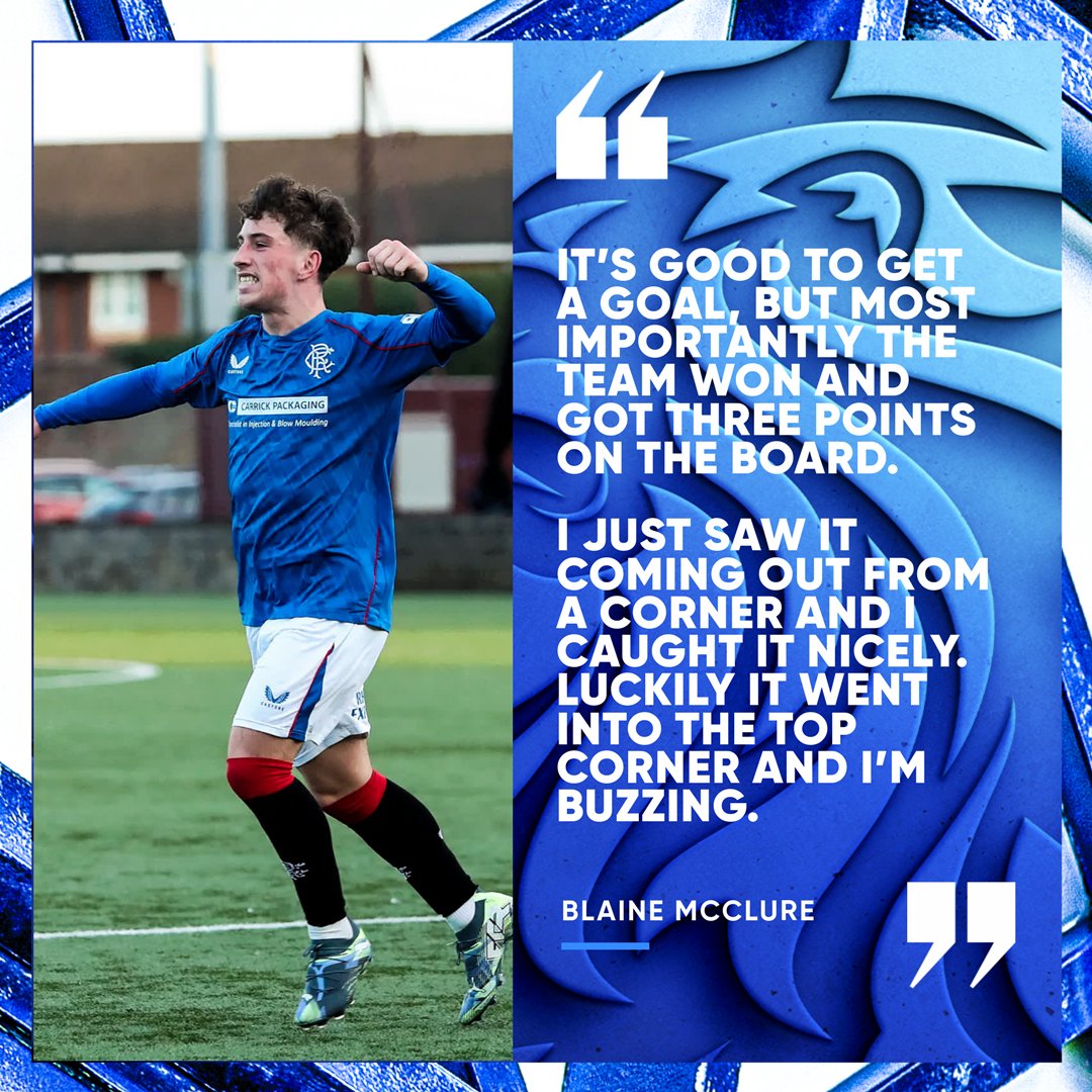 🎙️ Blaine McClure says he was delighted to mark his first B Team start in the Glasgow Cup with a goal in this afternoon’s Old Firm.

📲 Read More | rng.rs/3BNS9lh