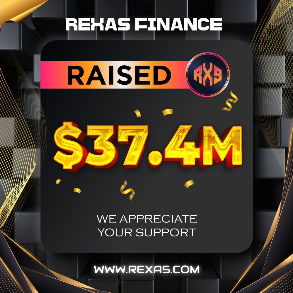 rexasfinance's tweet image. ⭐️ Milestone Alert! ⭐️

Rexas Finance has successfully raised $37.4 Million! 🚀

Thank you for your support! 👍

Buy Now: Rexas.com

#rexas $RXS #RexasFinance #crypto