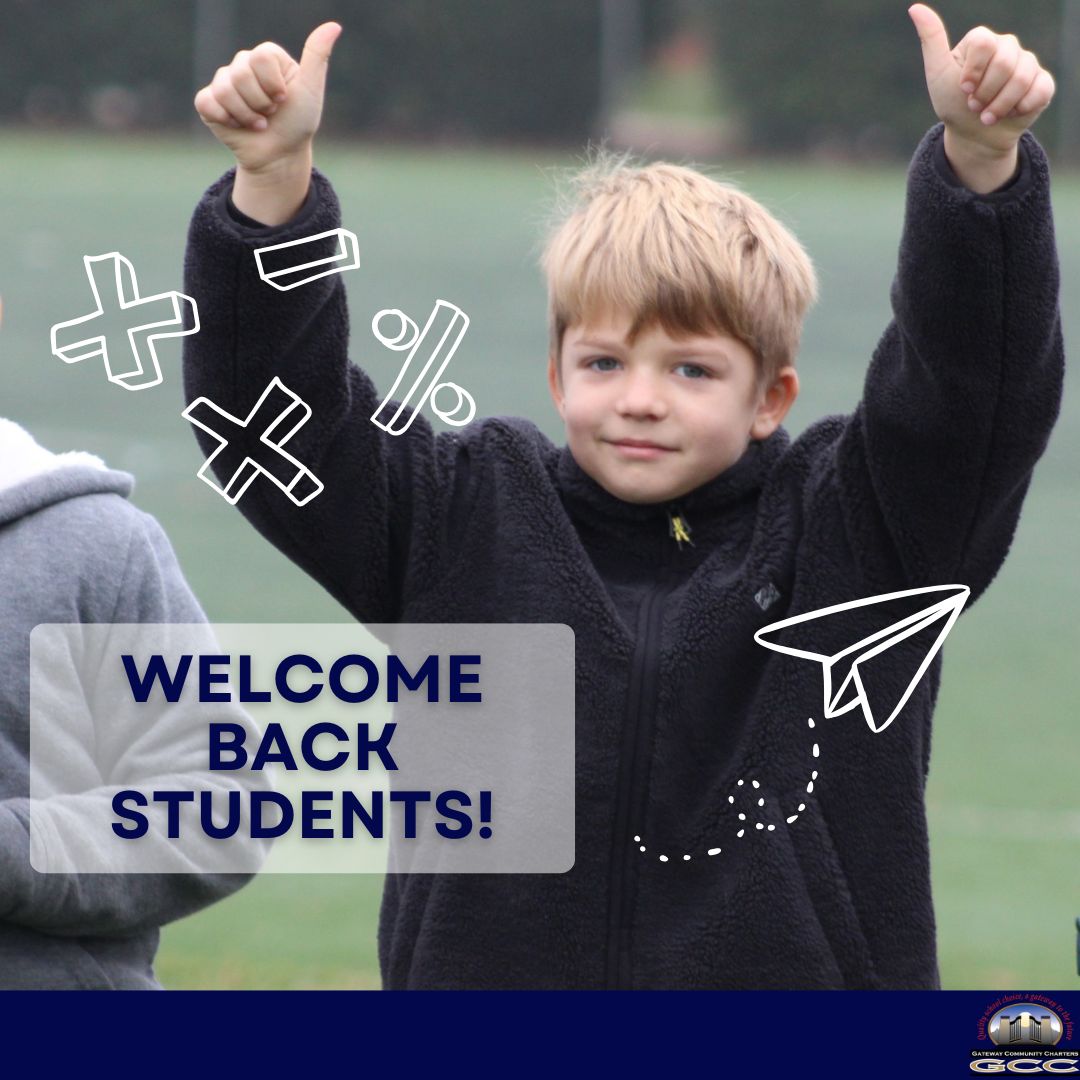 GCC_Charters's tweet image. Two thumbs up for back to school! 😁👍

We hope all our Gateway students and families had a restful Winter Break. ❄ Welcome back to campus this week, and let’s make 2025 an amazing year together! 👏
#GCC_Charters #ElevateOurImpact #GCCTeamUp