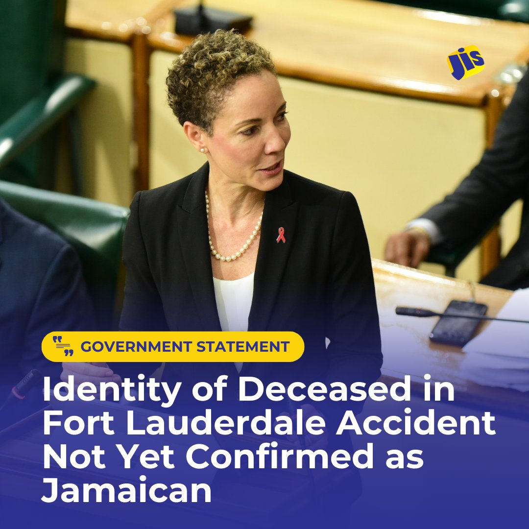 JISNews's tweet image. Minister of Foreign Affairs and Foreign Trade, Senator the Hon. Kamina Johnson Smith, addressed the tragic incident in Fort Lauderdale, Florida, in a post on X (formerly Twitter) on January 6. 

She clarified that the nationalities of the deceased men found in the landing gear…
