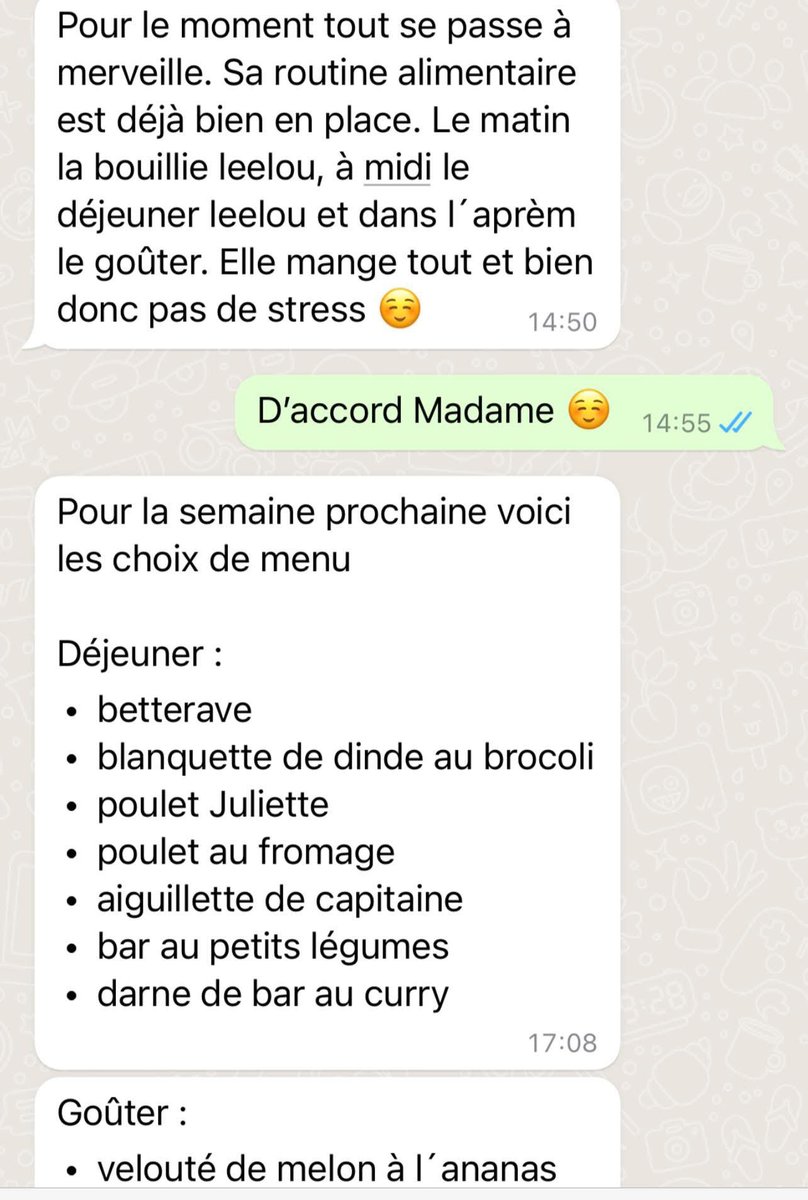 Passer une commande chez Leelou pour notre p’tit gourmet c’est comme commander dans un restaurant gastronomique 5 étoiles. 

Tellement de choix, de variétés, de goût, de richesse pour nos gourmets qui mangent comme des rois 💕

Tel 6 90 81 56 20

#Nourrirbébéavecamour #BabyFood