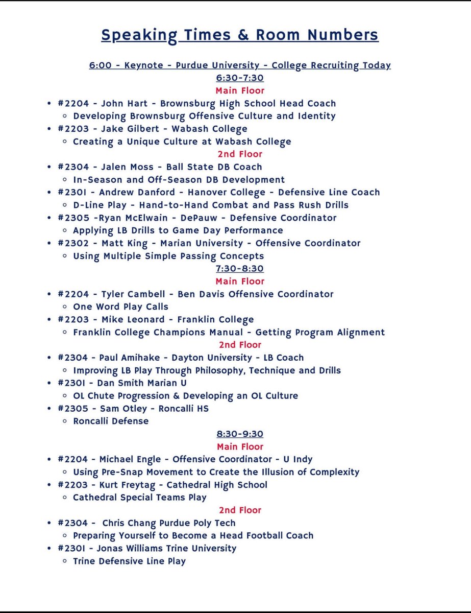 IFCARegion7's tweet image. The Indy Metro Clinic is this Friday January 10th @ 5:30 pm at Cathedral High School. Information and speakers are listed below. Looking forward to a great night of football and fellowship! @INFBCoaches @Coachpeebs #IndyMetroClinic