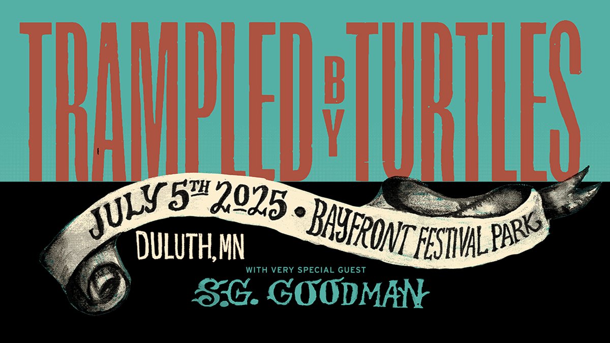 Get ready, Duluth! Trampled by Turtles is coming to Bayfront Festival Park on July 5th with special guest S.G. Goodman!
Special ticket presale THIS Thursday from 10 AM to 10 PM—use code THENORTH to snag your tickets early!
Ticket link: bit.ly/2025TBT_thenor…