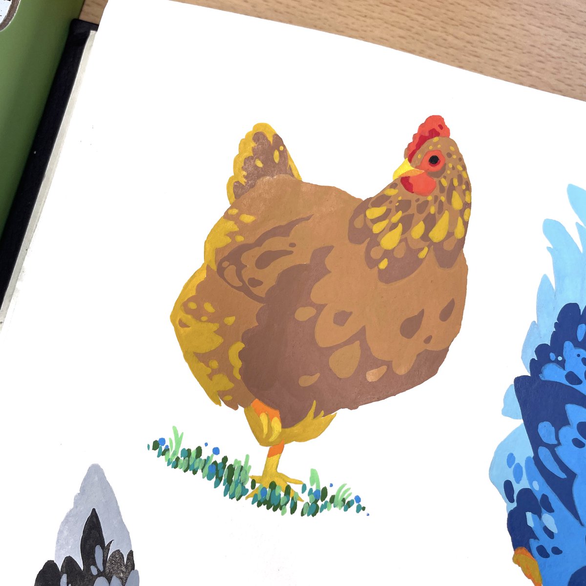ThandaArt's tweet image. My Stardew Valley chickens 🐓