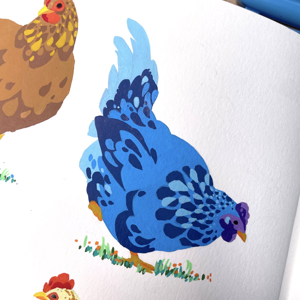 ThandaArt's tweet image. My Stardew Valley chickens 🐓