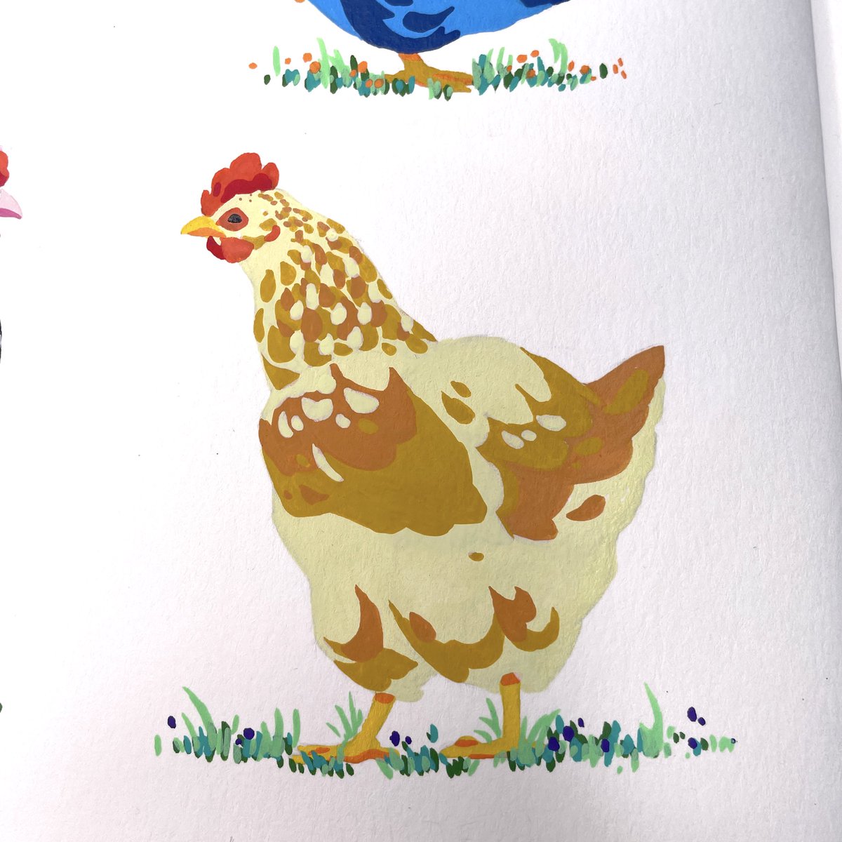 ThandaArt's tweet image. My Stardew Valley chickens 🐓