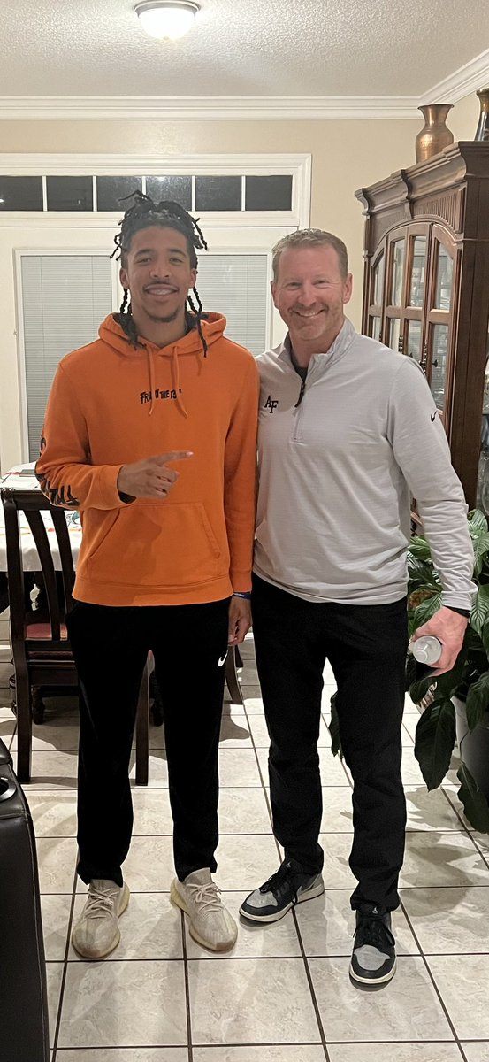 Had an amazing home visit with <a href="/AF_Football/">Air Force Football</a> coach <a href="/Coach_Thiessen/">Mike Thiessen</a> yesterday.  Thanks for stopping by! Looking forward to being back on campus for my OV later this month!