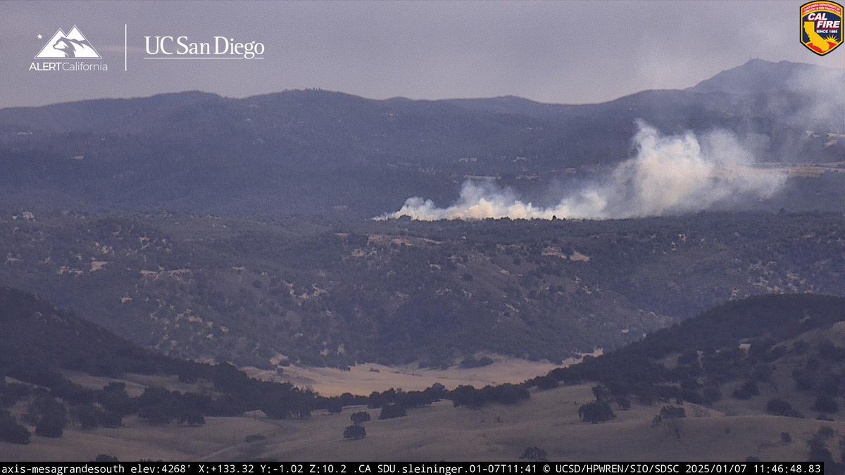 KernFiregraph's tweet photo. #AppleFire now 2 acres in light fuels, slow to moderate rate of spread. Potential for extended attack. https://t.co/3yBEnmzKYo