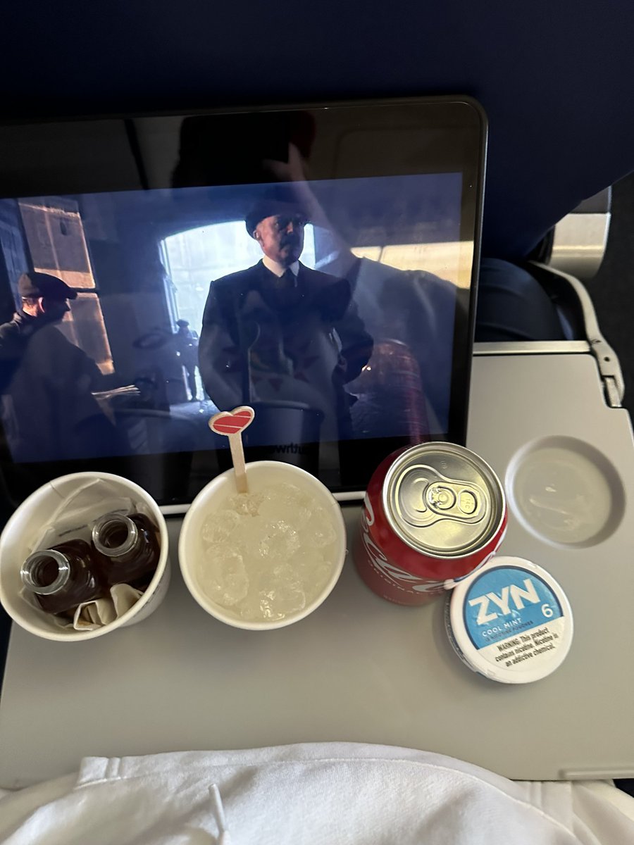 KentStrait1776's tweet photo. Only the essentials. En route to Costa Rica. Yes, that’s Peaky Blinders too. Meanwhile @BrandonJ99291 has slept the entire flight and is a couple rounds back. Pura Vida baby, Pura Vida https://t.co/oKRbnlFnLy