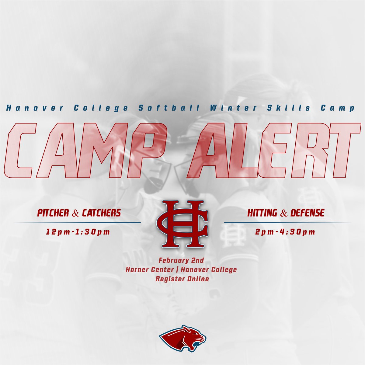 Great opportunity to work with our coaching staff and meet our team at the upcoming Winter Skills Camp on February 2nd. Register here: athletics.hanover.edu/registrations/…
